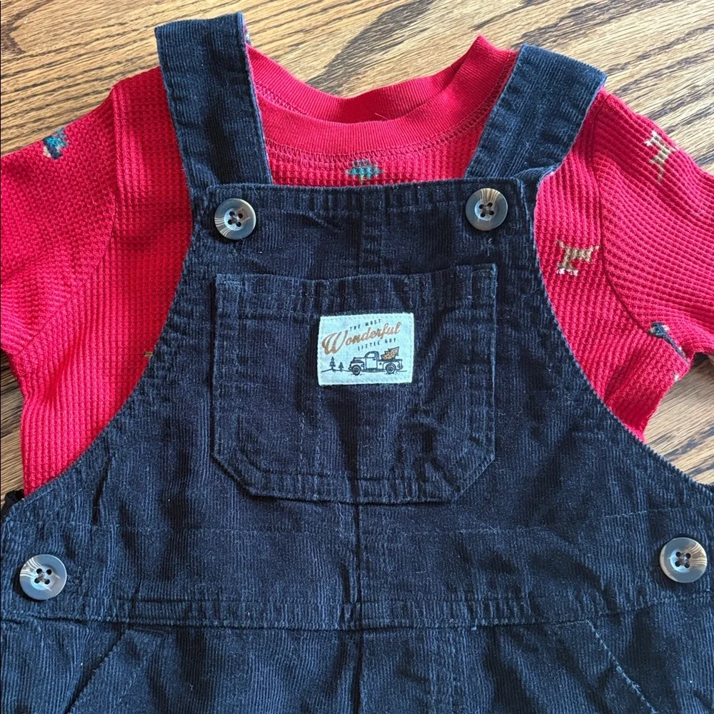 Carter's Baby 2 Piece Winter Themed Overall Set - Picture 2 of 7